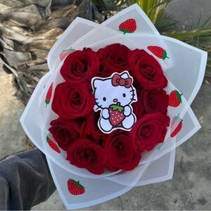 Hello Kitty Red Rose Bouquet